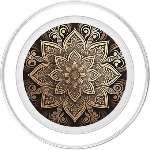 Mandala Lotus Flower PopSockets MagSafe PopGrip for iPhone - Spiritual Intricate Yoga
