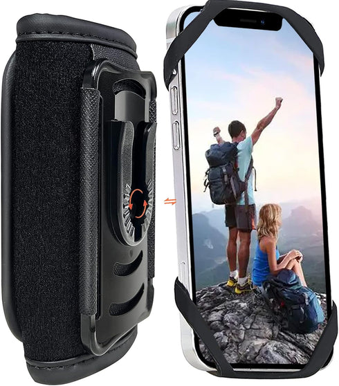 FORZEN Backpack Clamp Mount for Phone, Detachable Backpack Strap Clip for Hiking, Climbing, Outdoor Use