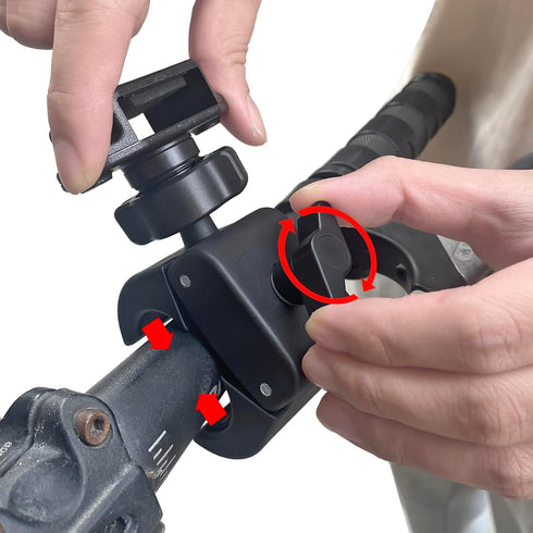UAYESOK Bicycle/Motorcycle Walkie-Talkie Handlebar Mount, Vehicle Grab Rail Clamp Radio Holder for HT, Scanner, Speaker