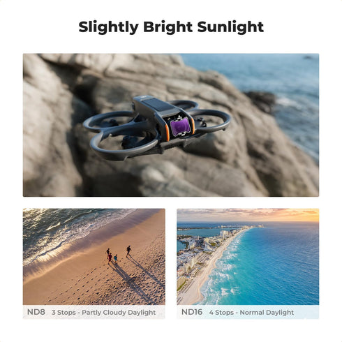 K&F Concept Upgrade Avata 2 Drone PL ND Filters Kit, 3 Pack PL ND8 ND16 Compatible with DJI Avata 2
