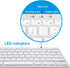 Macally Small Wired Keyboard for Mac & Windows - 78 Scissor Switch Keys, USB Mini Aluminum Keyboard