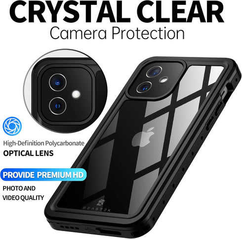 BEASTEK iPhone 12 Mini Waterproof Case, NRE Series Shockproof Dustproof IP68 with Screen Protector