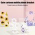 Cute Phone Stand for Desk, Clear Yellow Sunflower Adjustable Holder for All Phones, Tablets, iPhone, Switch, iPad