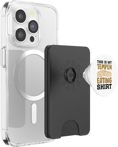 Tempeh Tofu Soy Bean Vegan Vegetarian Veggie Tempeh Eater Food Lover Design For Veggie Fans PopSockets PopWallet
