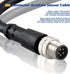 M8 5 Pin Male Socket Panel Aviation Wire, 8mm Shielded Circular Sensor Connector Cable, Outdoor Waterproof IP67