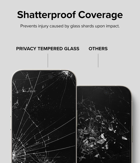 Ringke Privacy Glass for iPhone 15 Plus - Anti-spy Tempered Glass Screen Protector, Easy Install, Case Friendly,
