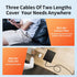 USB C Cable 3-Pack (3ft/6ft/6ft) - Fast Charger Cord, Nylon Braided, Compatible with iPhone 15/Plus/Pro/Pro Max, Galaxy