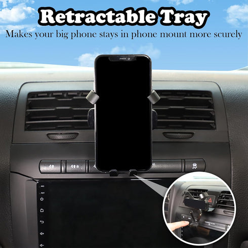 PIUGILH Car Phone Holder Mount for Hummer H3 2005-2009, Interior Accessories, Aluminum Alloy Car Center Air Vent Double