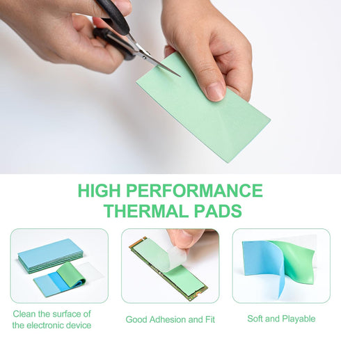 Thermal Pad 20W/m.K, 100x50x0.5mm Silicone Cooling Pad for PC, Laptop, PS4/PS5/SSD/RAM, Non-Conductive, 1 Pad