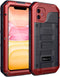 Beasyjoy Waterproof Metal Case for iPhone 11, Heavy Duty Built-in Screen Full Body Protective Shockproof Dustproof