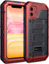 Beasyjoy Waterproof Metal Case for iPhone 11, Heavy Duty Built-in Screen Full Body Protective Shockproof Dustproof