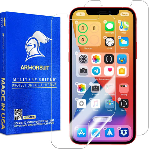 ArmorSuit MilitaryShield HD Clear Screen Protector for iPhone 12 (6.1") - 5G, Case Friendly, Durable Protection.