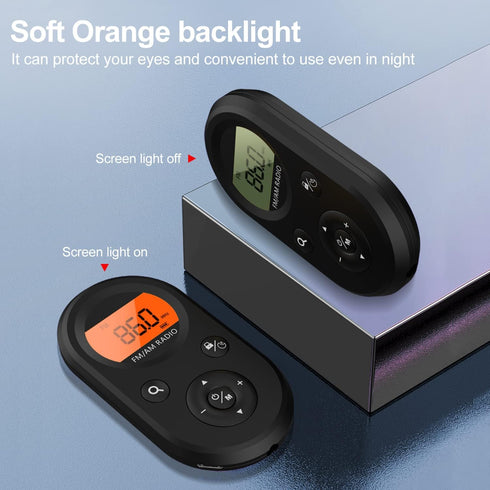 AM FM Portable Radio, Personal Pocket Radio Rechargeable with Best Reception, Long Battery Life, Small Digital