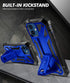 Poetic Spartan iPhone 12/iPhone 12 Pro Case, Full-Body Rugged Dual-Layer Shockproof Cover with Kickstand, Metallic Blue