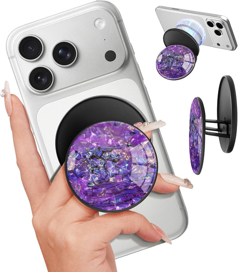 LISEVO Magnetic Phone Grip for MagSafe Magnetic Cell Phone Stand Magnet Removable Kickstand