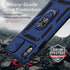 Hitaoyou iPhone XR Case with Camera Cover, Military Grade Shockproof Heavy Duty Protective Case with Kickstand (Blue)
