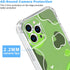 Clear Cute Frog Phone Case iPhone 12 Pro Max Case - 6.7 Inch Kawaii Green Frog iPhone Case, Non-Slip Pattern Design and Shock Absorption, Gel Frame Support Black Phone Case for Teen Girls and Sisters