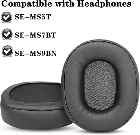 1 Pair Ear Pads Cushion Pillow Compatible with Pioneer SE-MS7BT MS9BN MS5T Headsets Replacement Earmuffs