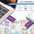 THKAILAR 128GB 2 Pack, 2 1 15/16/17,Android,Mac,PC, USB Flash Drive in USB C & USB A Thumb Drive, Stick for iPhone Plug