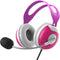 Thore Kids Headphones with Microphone (Over Ear) Headset with Boom Mic + Volume Control for Girls, Online School (Pink)