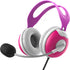 Thore Kids Headphones with Microphone (Over Ear) Headset with Boom Mic + Volume Control for Girls, Online School (Pink)