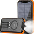 Solar Charger Power Bank 49800mAh, Wireless Battery Pack with 3 Built-in Cables, 6 Outputs & 2 Inputs for Cell Phones