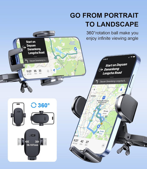 Car Phone Holder, Universal CD Slot Phone Mount, Hands Free Adjustable Phone Mount for All iPhone & Android Phones