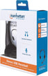 MANHATTAN USB Headset with Mic, Long 5 ft Cable, Dual-Sided Padded On-Ear, Adjustable Headband for Desktop, Laptop