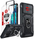 LeYi Galaxy S20 FE 5G Case with Slide Camera Cover + 2 Packs Tempered Glass Screen Protector, Military-Grade Kickstand,