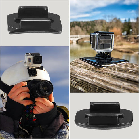 Fulushouxi 18 Set Helmet Adhesive Sticky Mount, Compatible with GoPro Hero 10/9/8/7, Action Camera
