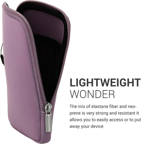 kwmobile 6" Neoprene e-Reader Pouch Size eReader - Universal eBook Sleeve Case with Zipper - Lavender
