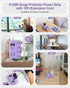 Beeiker 6 USB(2 10 24W 4 USB C) Purple Surge Protector Power Strip- Ft Purple Extension Cord with USB Charging Station