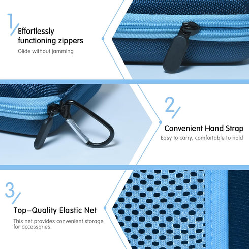 Case for JBL GO 4 Portable Bluetooth Speaker, Eco Cover with Adapter Slots, Waterproof and Dustproof Feature, Blue