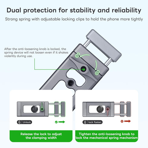 FANAUE Aluminum Phone Holder - 17mm Ball Head Compatible with Garmin Mounts for 6-8.5" Smartphones