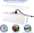 Naeety Set Cable Organizer Box of Three, Power Cover Cord Holder Surge Protector for Desk (White)