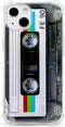 Case for iPhone 13, Matte Finish Heavy Duty Soft Back Cover with Reinforced Corners, Retro Cassette Tape Design