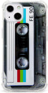 Case for iPhone 13, Matte Finish Heavy Duty Soft Back Cover with Reinforced Corners, Retro Cassette Tape Design