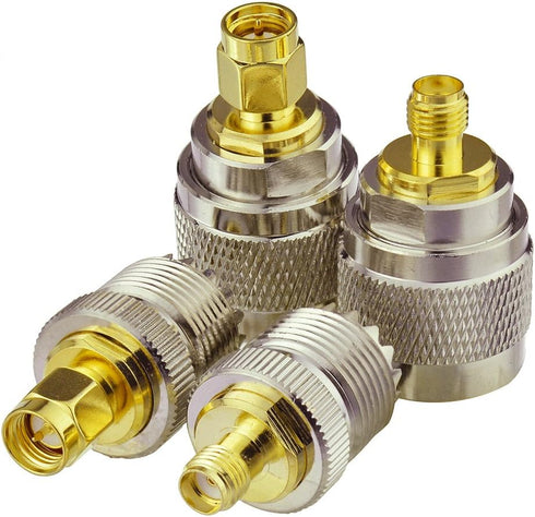 Superbat UHF to SMA Adapter, UHF Male/Female to SMA Male/Female Connector RF Coax Coaxial Adapter Kit