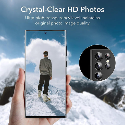 Galaxy S24 Ultra Camera Lens Protector, Scratch-Resistant HD Clarity Ultra-Thin 9H Tempered Glass, 2 Set, Silver