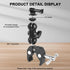 UTEBIT Super Clamp Camera Mount with 360° Ballhead Magic Arm, Desk/Bike/Motorcycle Mount for GoPro, Phone, Camera, LED