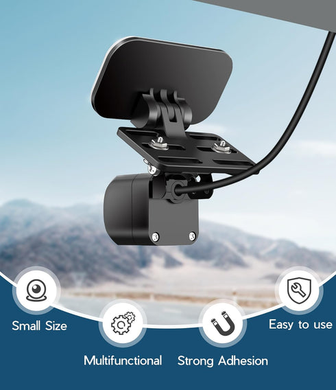Universal Rear Camera Mount (Adhesive-2PCS), Backup Camera Bracket for Rear Dash Cam, Windshield Mount, Rear View