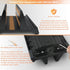 Vertical Laptop Stand Holder, ABS Organizer with Adjustable Dock for PC up to 17.3 inches, MacBook, Phone, Black