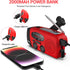 Esky Emergency Hand Crank Radio, 3 LED Flashlight, AM/FM/NOAA Portable Weather Radio, 2000mAh Power Bank