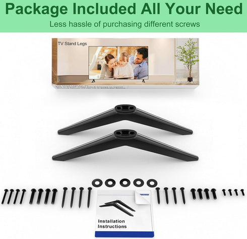 1.22cm/0.48inch 2.4cm/ 0.94inch, TV Stand for Sceptre TV Legs, for Sceptre TV Base Stand, Compatible with TV Holes