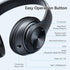 Bluetooth Headphones Over Ear, Wireless Hi-Fi Stereo with 60 Hours Playtime, Foldable, Deep Bass, 6 EQ Modes,