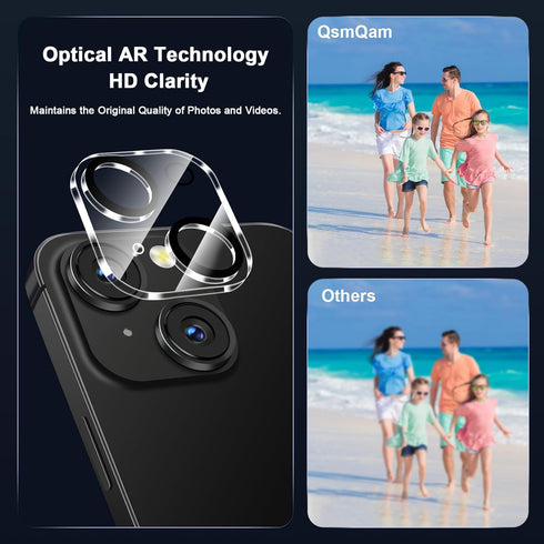 4 Pack Tempered Glass Camera Lens Protector for iPhone 15 6.1" & iPhone 15 Plus 6.7", HD Clear, Anti-Scratch, Strong