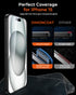 DIMONCOAT 4-PACK iPhone 15 Screen Protector, Auto Alignment Kit, Tempered Glass 10X Military Protection, Case Friendly