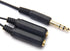 SiYear 6.35mm 1/4 inch Male Plug Stereo to 2 Dual 1/4 "TRS Female Jack Connector | Audio Speaker Cable, Y Splitter