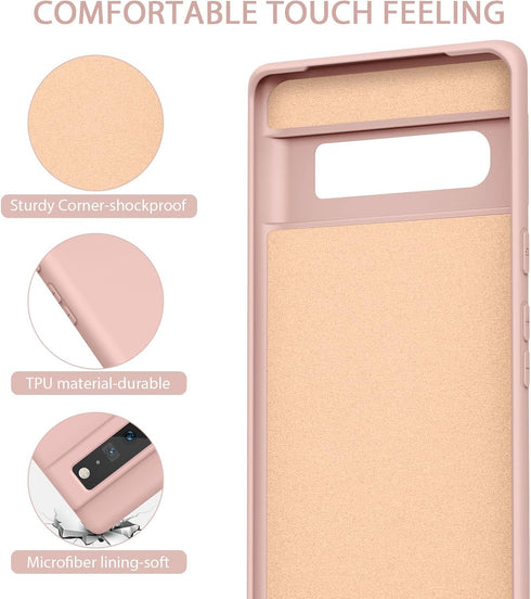 Amzpas TPU Case for Google Pixel 6 Pro, Durable Shockproof Phone Cover, Soft Anti-Scratch for Women Men