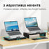 Monitor Stand Riser for Desk, 2-IN-1 Foldable Laptop Stand, Desktop Organizers and Accessories for Laptop, Black